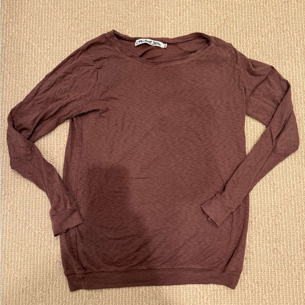 Michael Stars Cocoa Colored Long Sleeve Top
